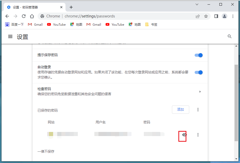 怎么看谷歌浏览器保存的密码5